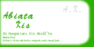 abiata kis business card